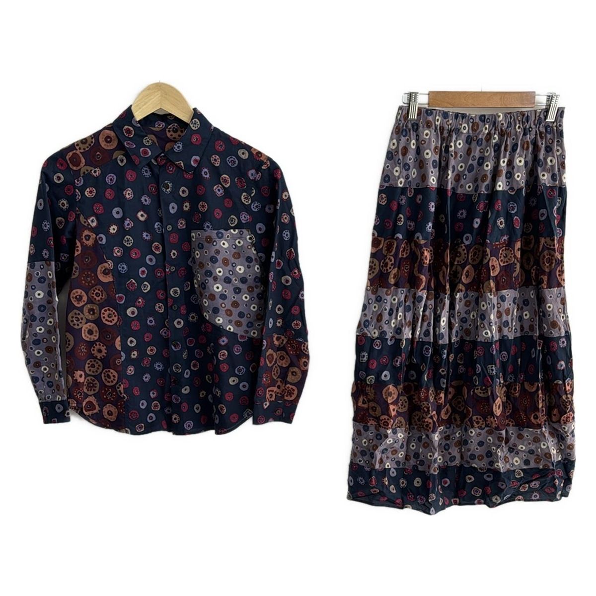 Jurgen Lehl ラムシルクカールのツィードスカート Jurgen Lehl ラムシルクカールのツィードスカート