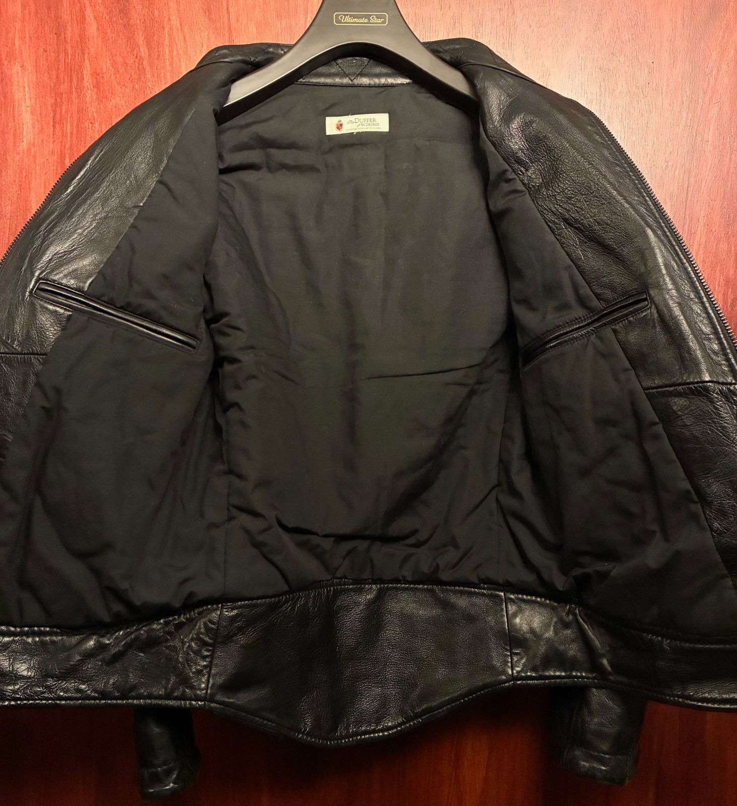 MADE IN KOREA製 The DUFFER of St. GEORGE 本革 ラムレザー シングル
