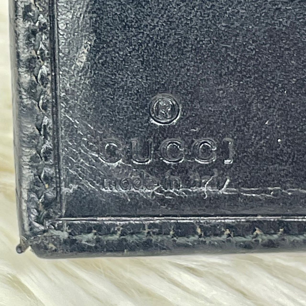 グッチ GUCCI 手帳ケース バインダー ジャッキー gg柄 ネイビー シール