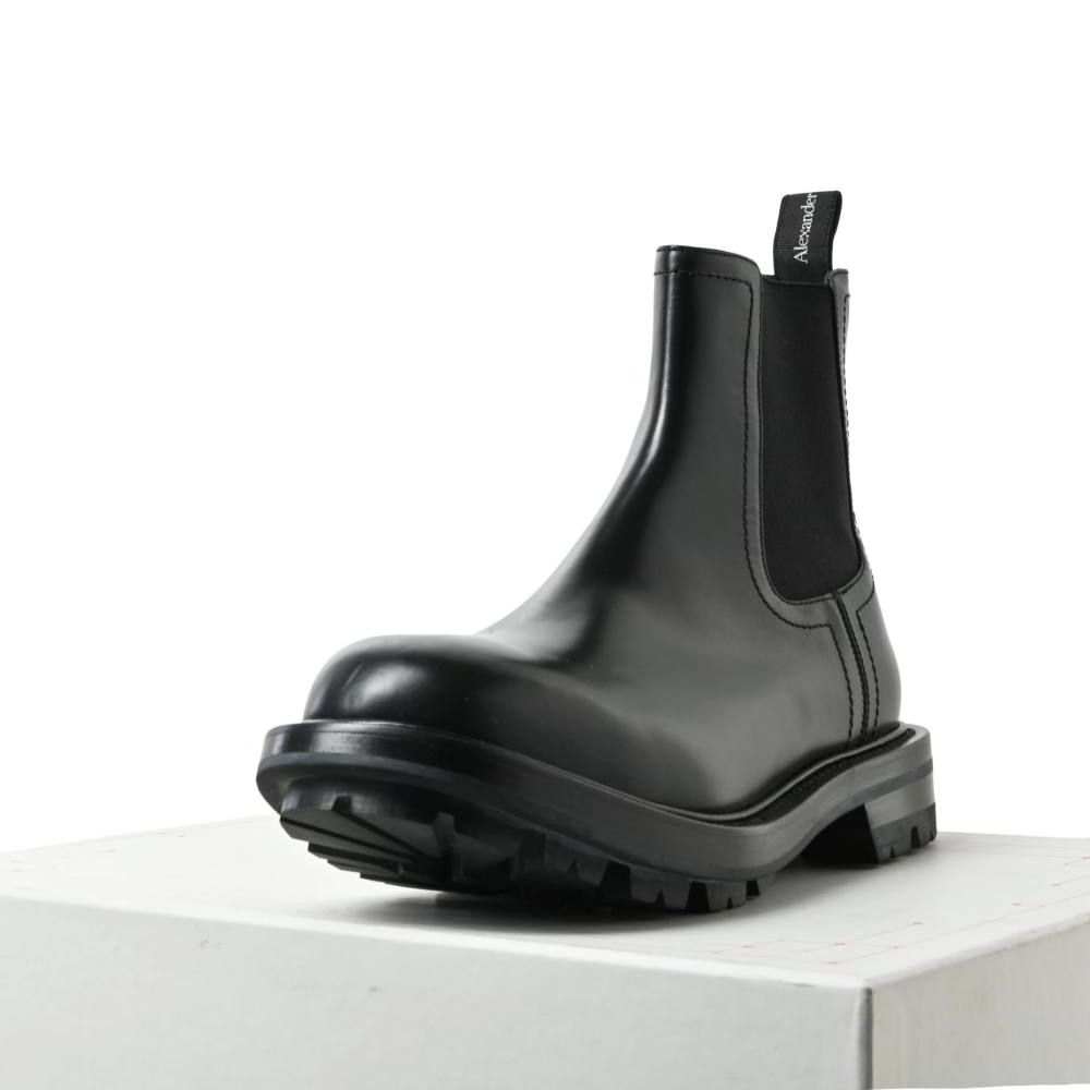 希少 新品未使用品 Alexander Mcqueenサイドゴアブーツ 35 Alexander McQueen レザー サイドゴア ブーツ - メルカリ