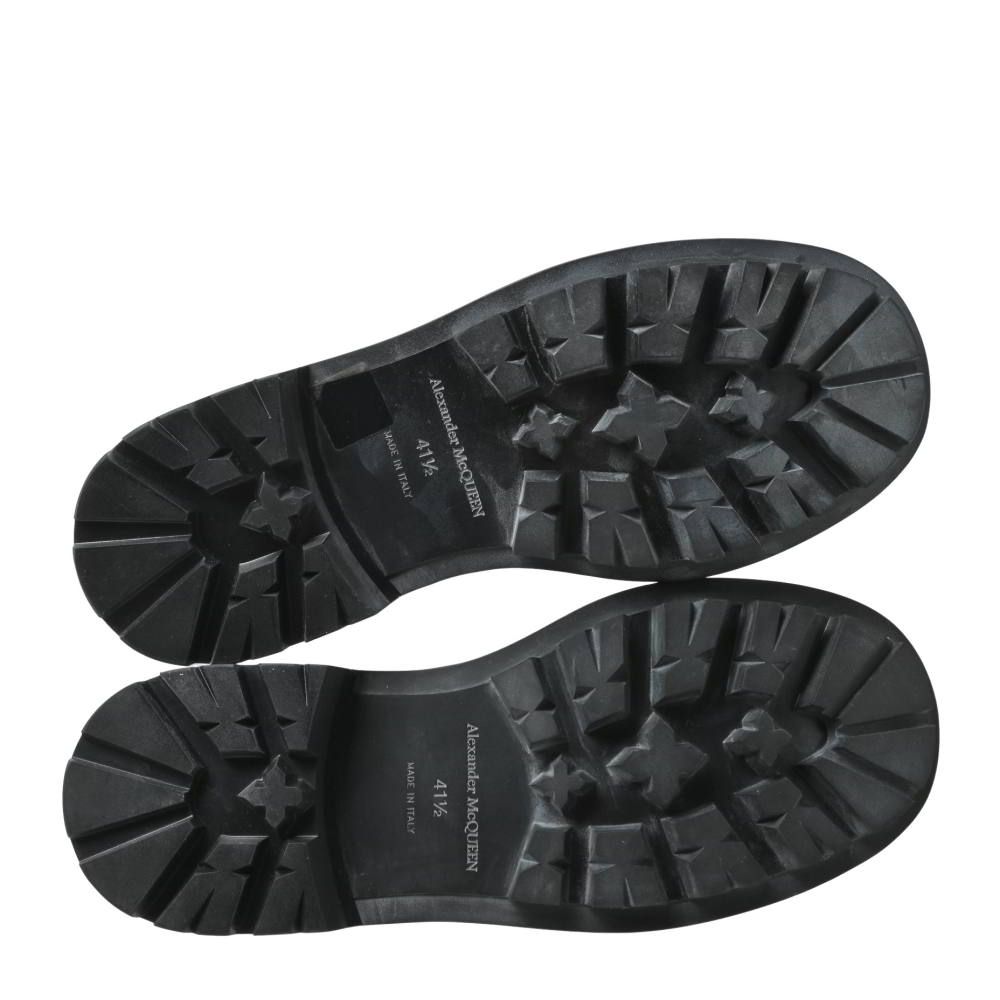 Alexander McQueen レザー サイドゴア ブーツ - メルカリ