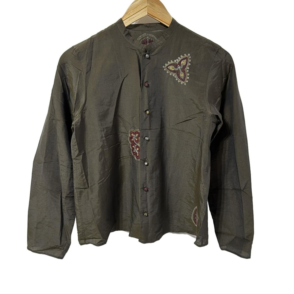 美品 ヨーガンレール Jurgen Lehl リネンシャツ 長袖 ラミー100% JURGEN LEHL(ヨーガンレール) 長袖シャツブラウス サイズM レディース