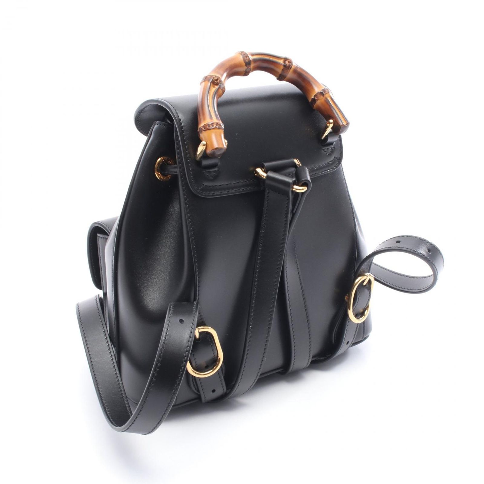 グッチ GUCCI リュックサック バックパック バンブー 702101 ブラック 