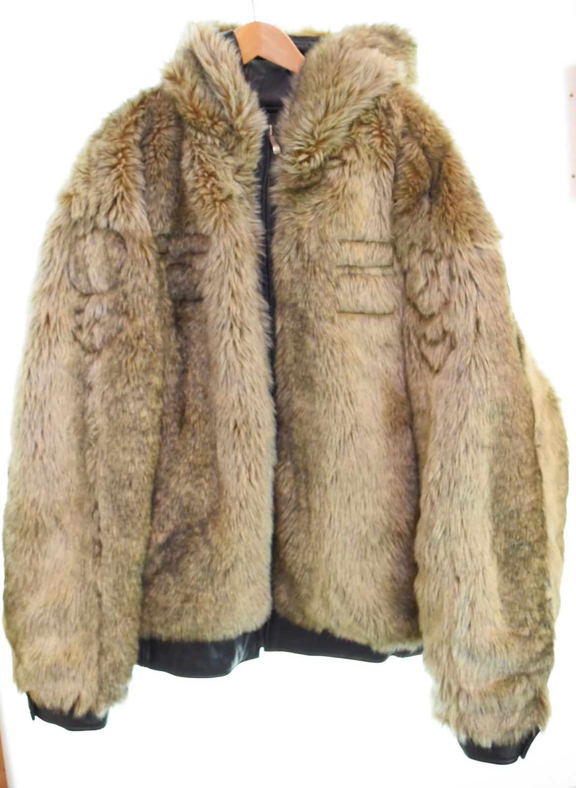 ファットファーム PHAT FARM レザー ファー リバーシブル パーカー