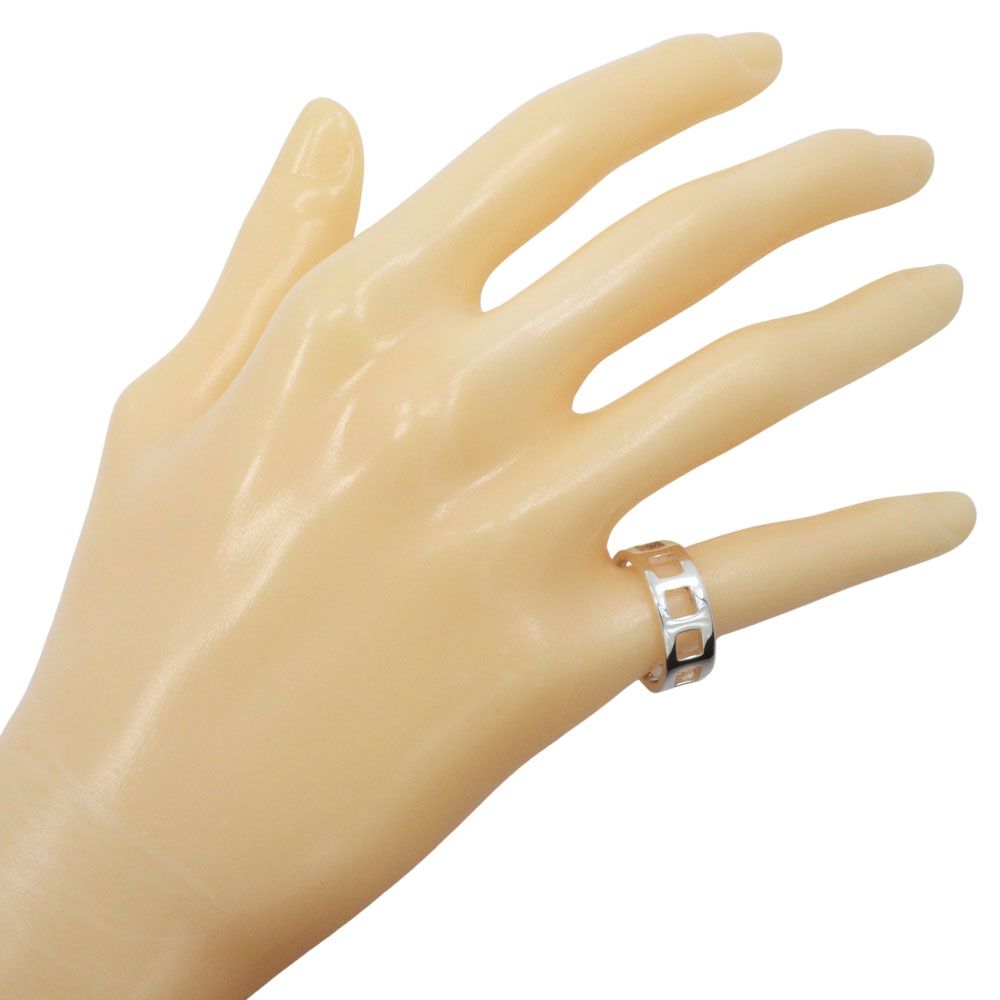 GUCCI シルバー オープンリング 925 GUCCI（グッチ） 11号 リング・指輪 オープン スクエア シルバー925