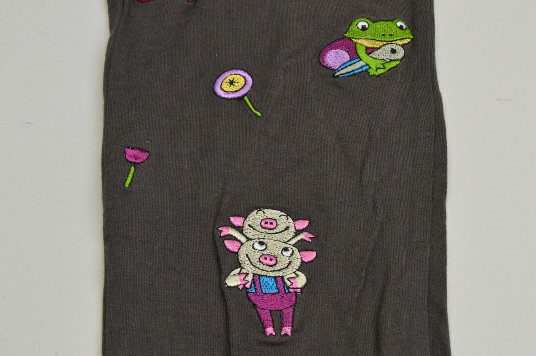 ⭕️アルベロベロ ALBEROBELLO パンツ ぶたさん 風神雷神 刺繍 総刺繍ベロアワイドパンツ［M4137］[品番：KO000014930]｜KOBE LETTUCE