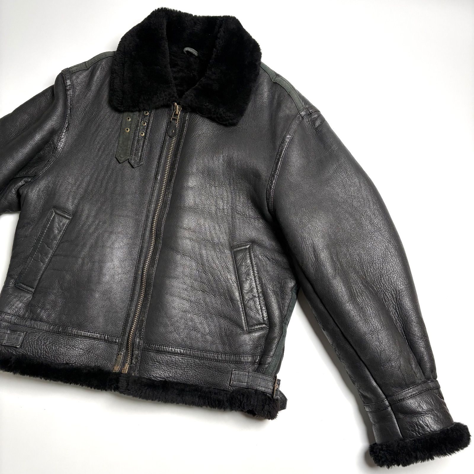 90s J.K MEMBERS 羊革 ムートンジャケット　B-3 ミリタリー M 90s J.K MEMBERS 羊革 ムートンジャケット B-3 ミリタリー M