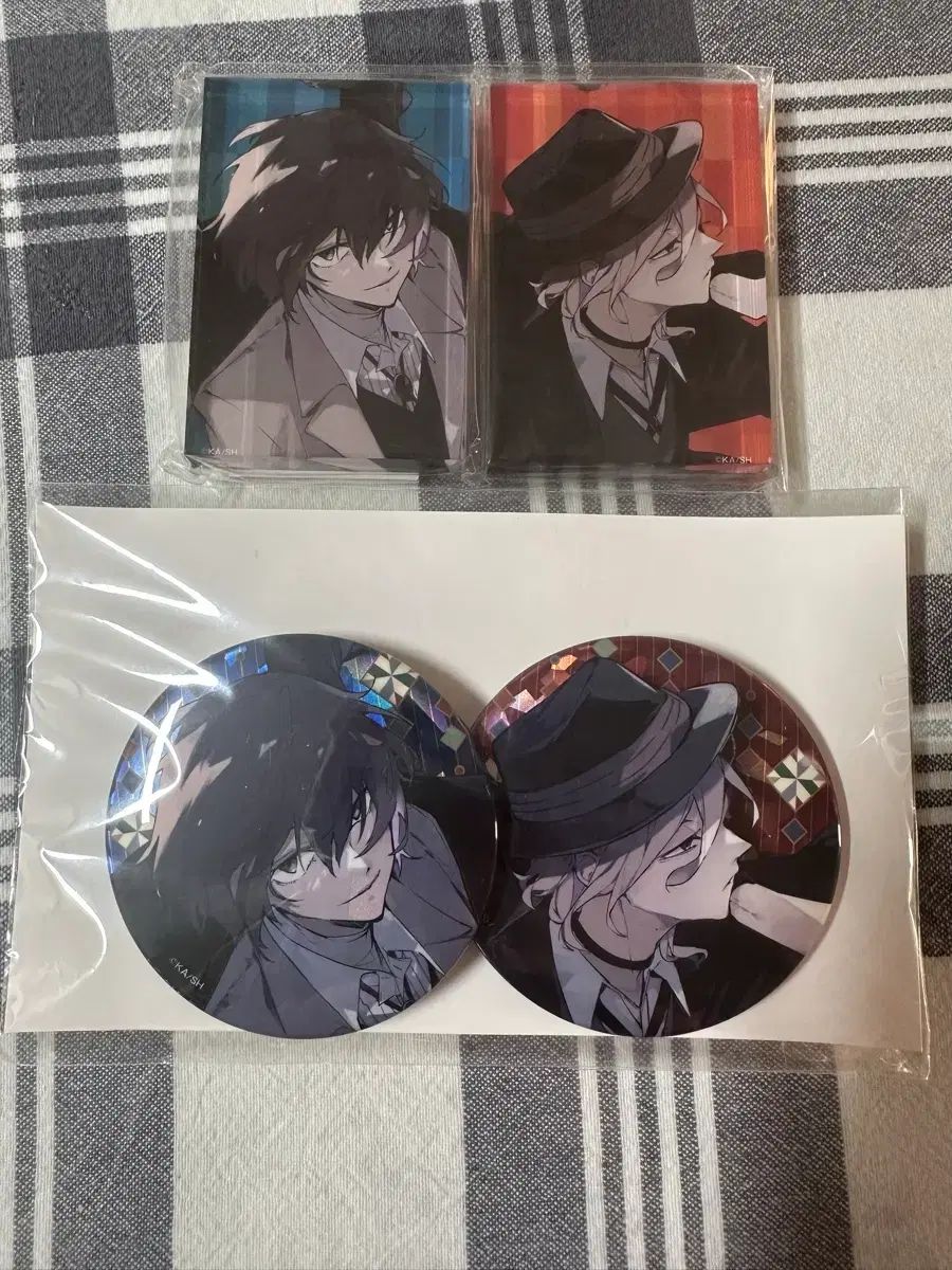 文豪ストレイドッグス 太宰 中原 中也 缶バッジ アクリルブロック