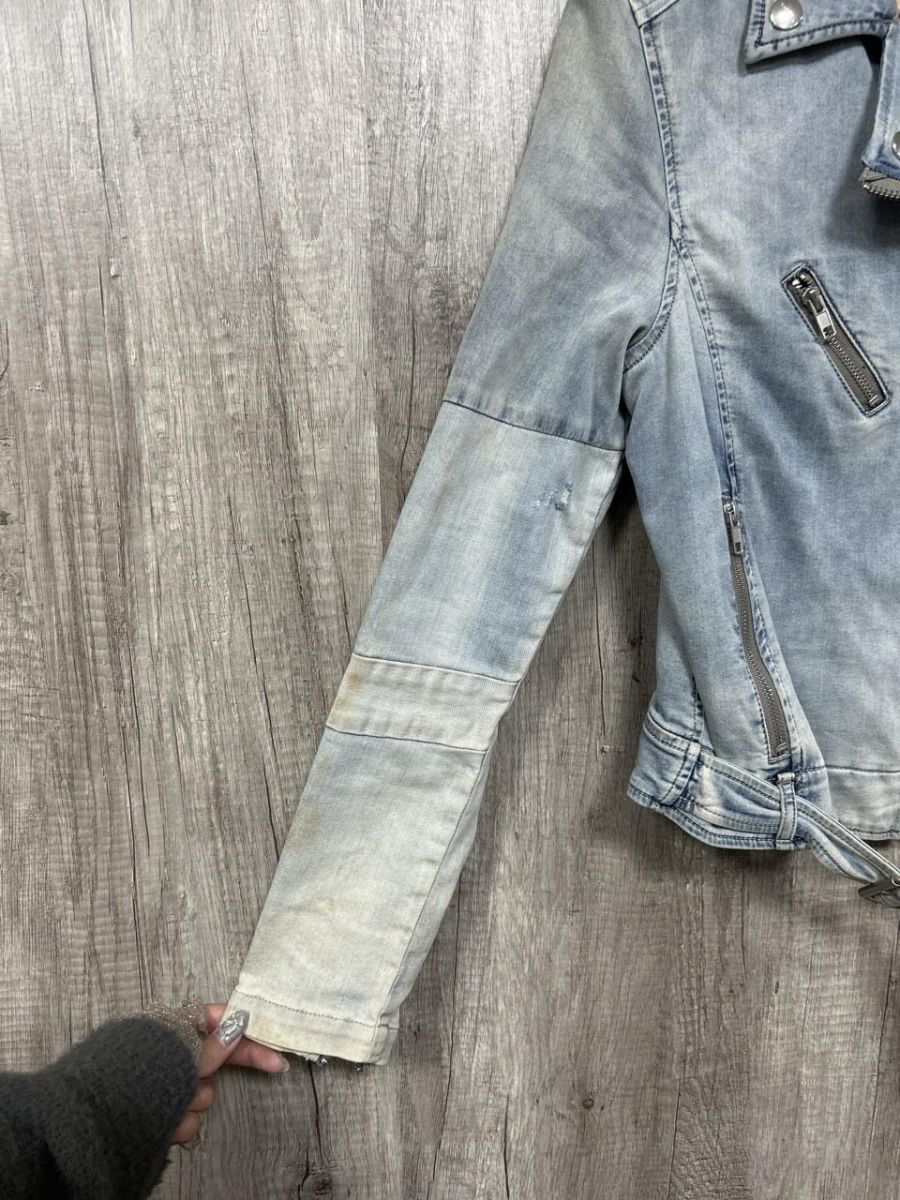 DIESEL ライダース デニムジャケット DIESEL デニムライダースジャケット グレー