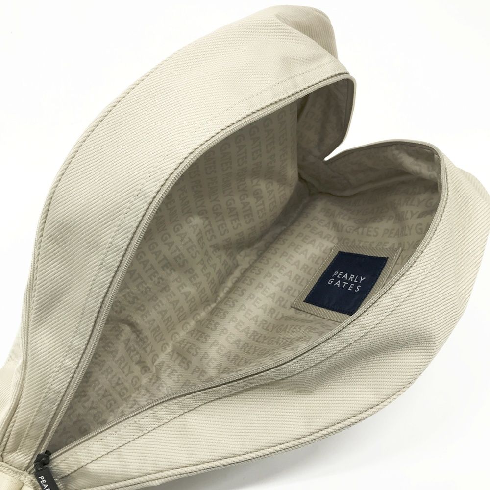 PEARLY GATES パーリーゲイツ ロゴ入り クラブケース ベージュ系 FR