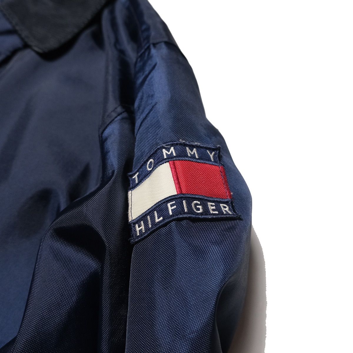 90's トミーヒルフィガー ナイロン ファイヤーマン ジャケット 紺 S