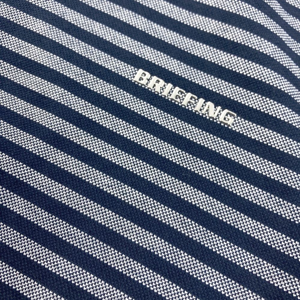 BRIEFING ストライプ ボーダーゴルフシャツL ネイビー定価¥22,000 BRIEFING ストライプ ボーダーゴルフシャツL ネイビー定価¥22,000
