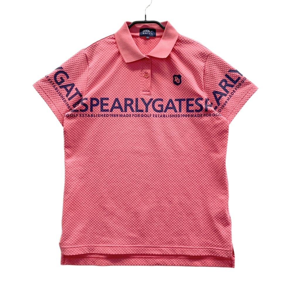 パーリーゲイツ　ポロシャツ　ピンク PEARLY GATES（パーリーゲイツ） 半袖ポロシャツ ピンク ボタンダウン