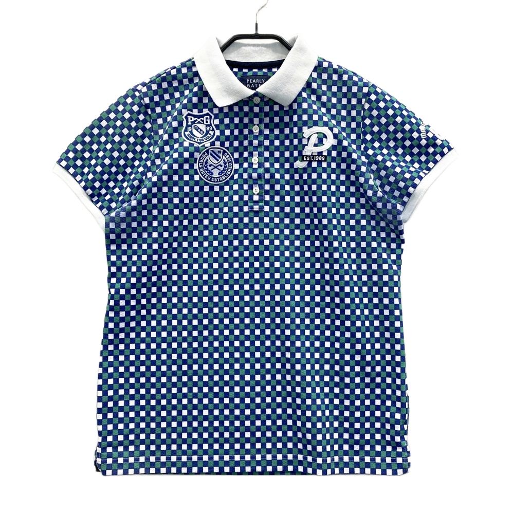 サイズ：2 PEARLY GATES パーリーゲイツ 半袖ポロシャツ チェッカー柄