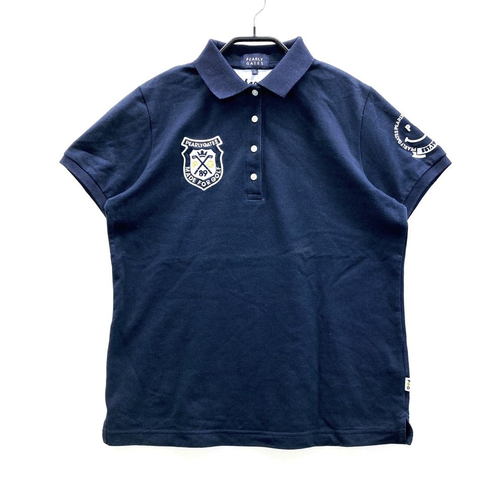 Lサイズ PEARLY GATES ゴルフウェア ポロシャツ ネイビー PEARLY GATES ネイビー ポロシャツ サイズ5 ゴルフウェア - メルカリ