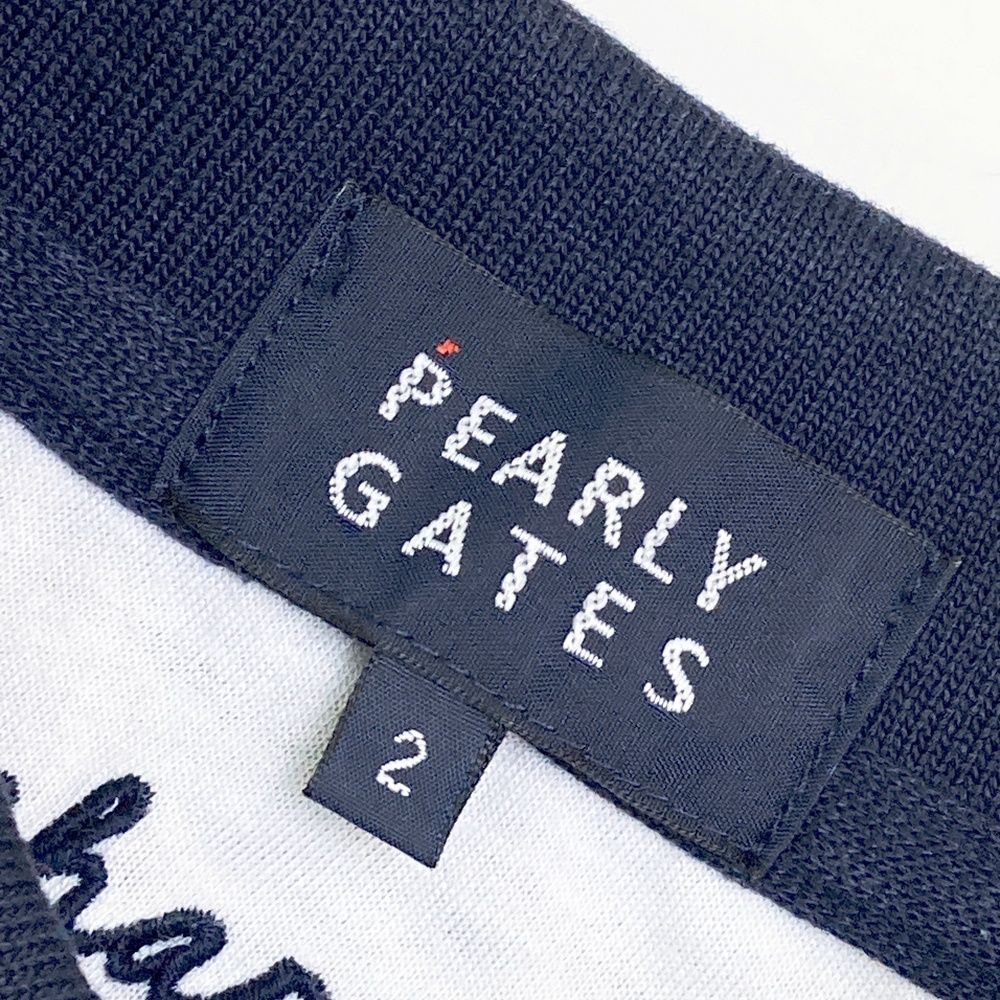 サイズ：2 PEARLY GATES パーリーゲイツ 半袖ポロシャツ ネイビー系