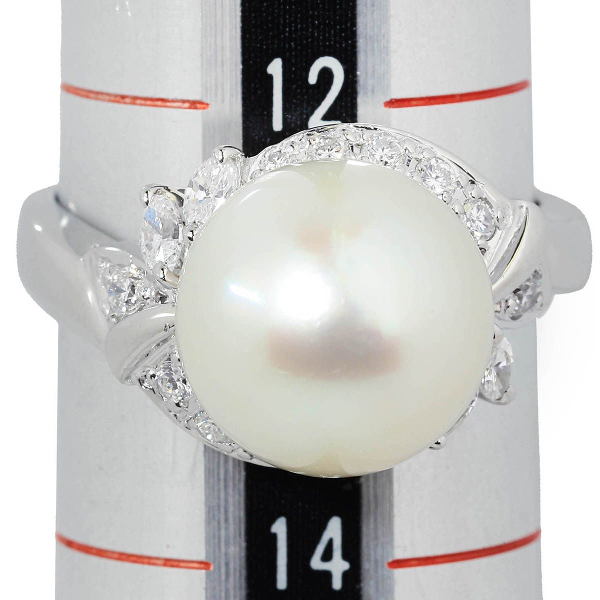 新品仕上済】 南洋真珠 10.8mm ダイヤモンド 0.39ct プラチナ Pt900 