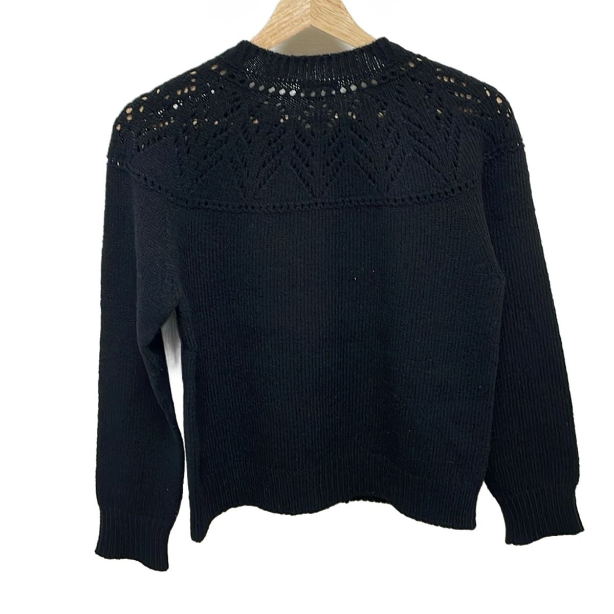 【新品】マーガレットハウエル　サイズ2 レディースMサイズ　ブラックカーディガン MargaretHowell(マーガレットハウエル) カーディガン サイズ2 M