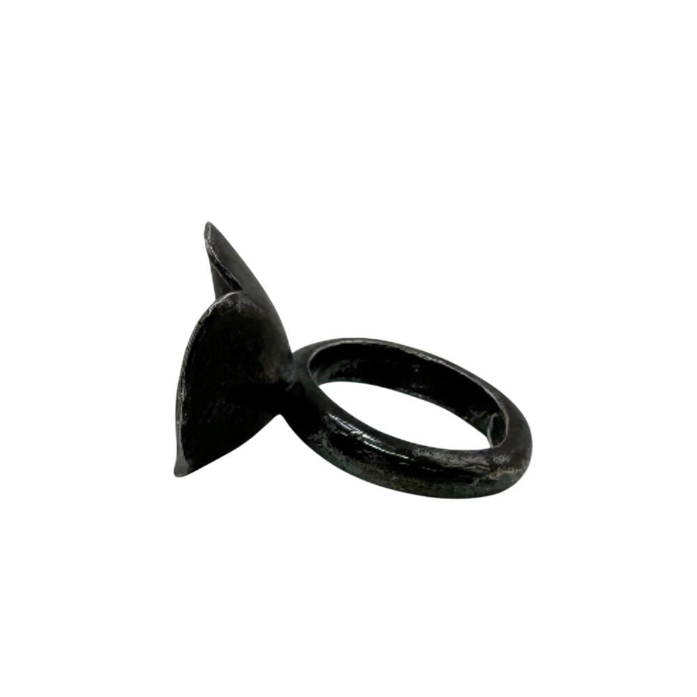 CHANEL シャネル 超美品 ブラック フラワーリング サイズ14号 CHANEL シャネル 超美品 ブラック フラワーリング サイズ14号