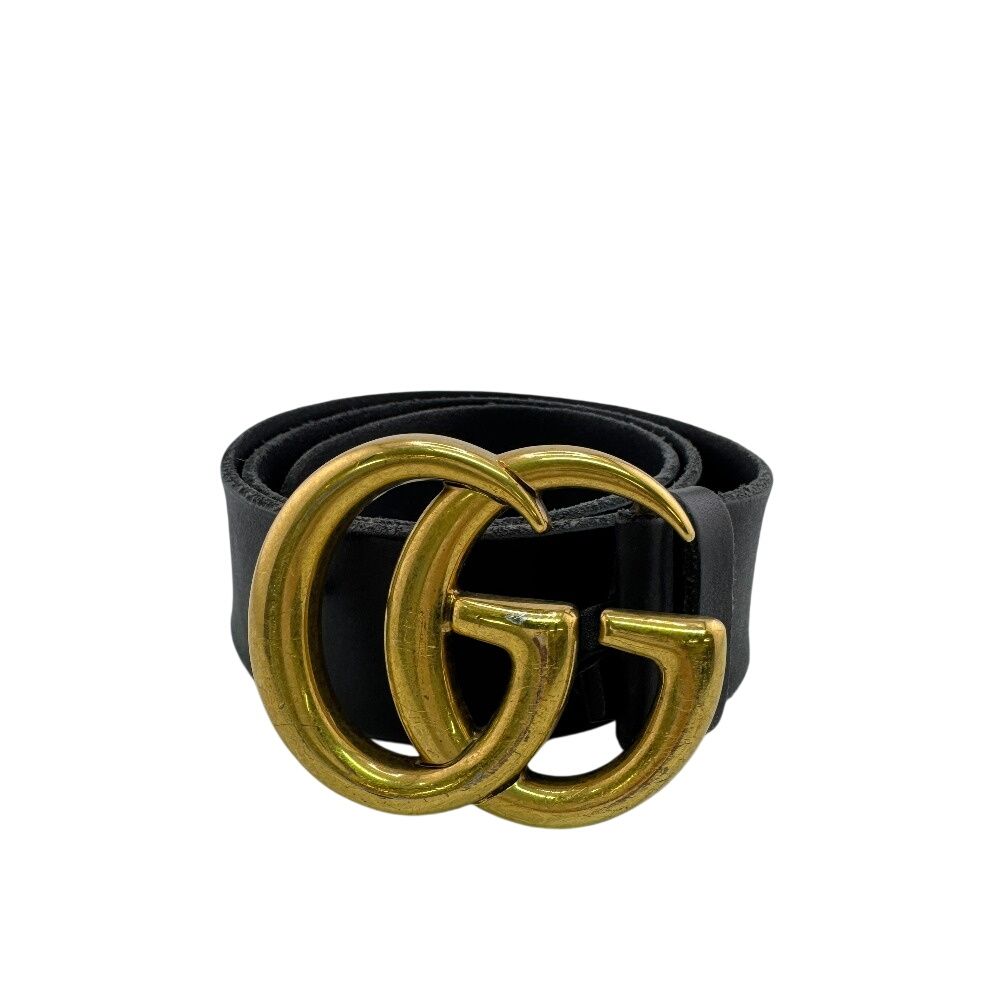 GUCCI グッチ 493949 GGマーモント 75/30 ベルト ブラック ユニ