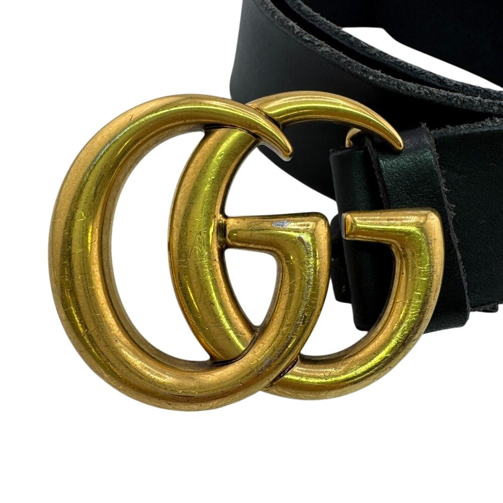 希少美品✨グッチ GGマーモント ベルト ゴールド トリコロール　保存袋付 GGマーモント〕リバーシブル ベルト ・ブラック レザー | GUCCI公式