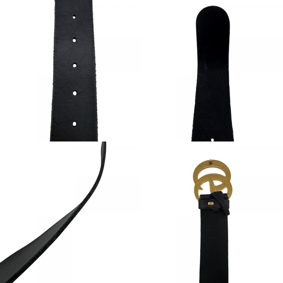 GUCCI グッチ 493949 GGマーモント 75/30 ベルト ブラック ユニ