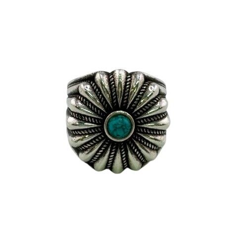 美品　グッチ　リング　指輪　フラワー　ダブルG ストーン　ターコイズ 直営店【グッチ GUCCI】ダブル G フラワー リング ターコイズ (GUCCI