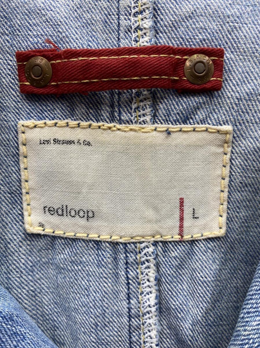 希少色 Levi's リーバイス Redloop カバーオール　ダメージ加工 levi's redloop リーバイス レッドループ ダメージ加工 デニム