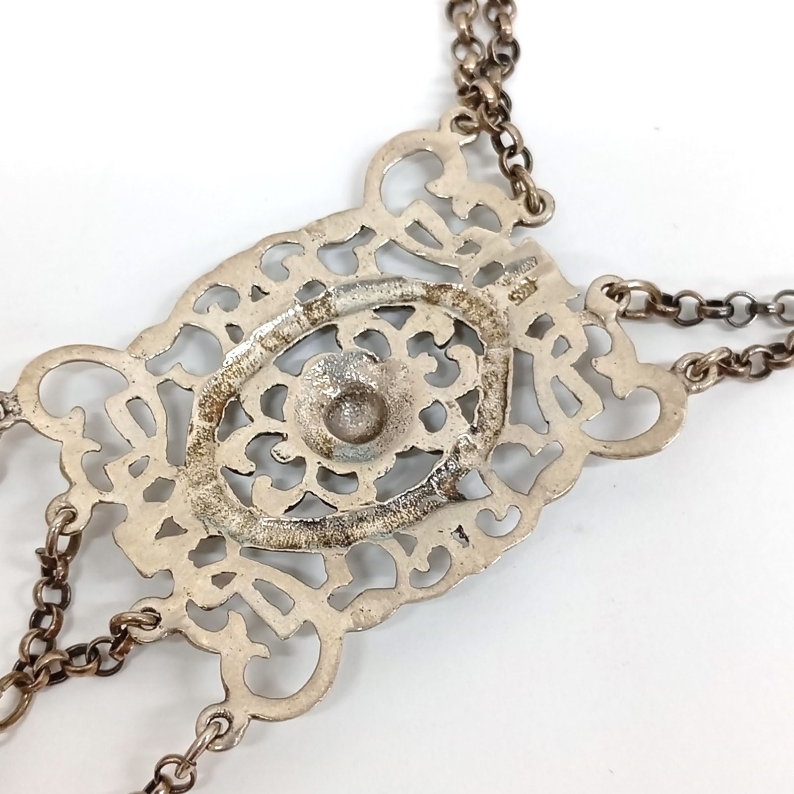 シルバーネックレス アンティーク風 835 総重量19.1g SILVER SV 【中古