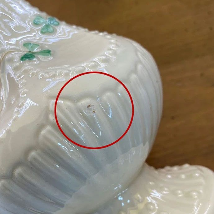 アンティーク 雑貨 花瓶 フラワーベース シャムロック Belleek