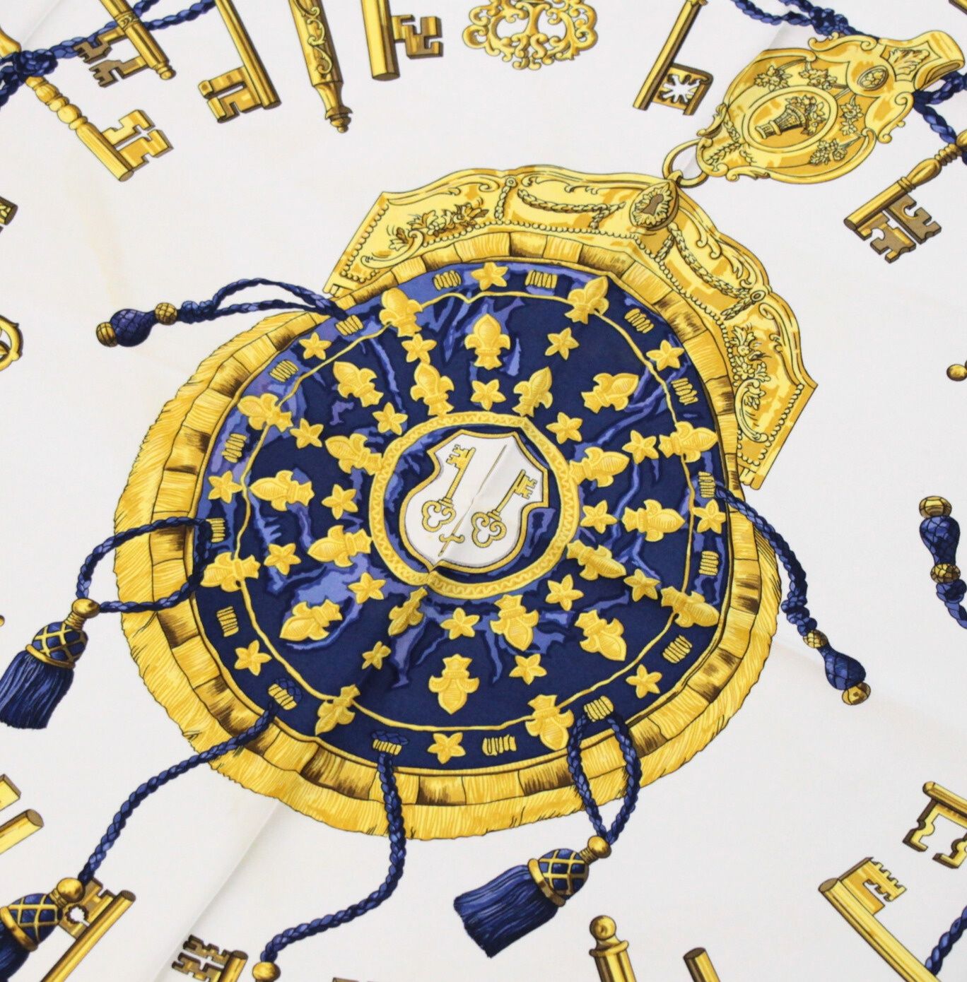 エルメス HERMES カレ90 大判スカーフ LES CLES THE KEYS RARE 鍵柄