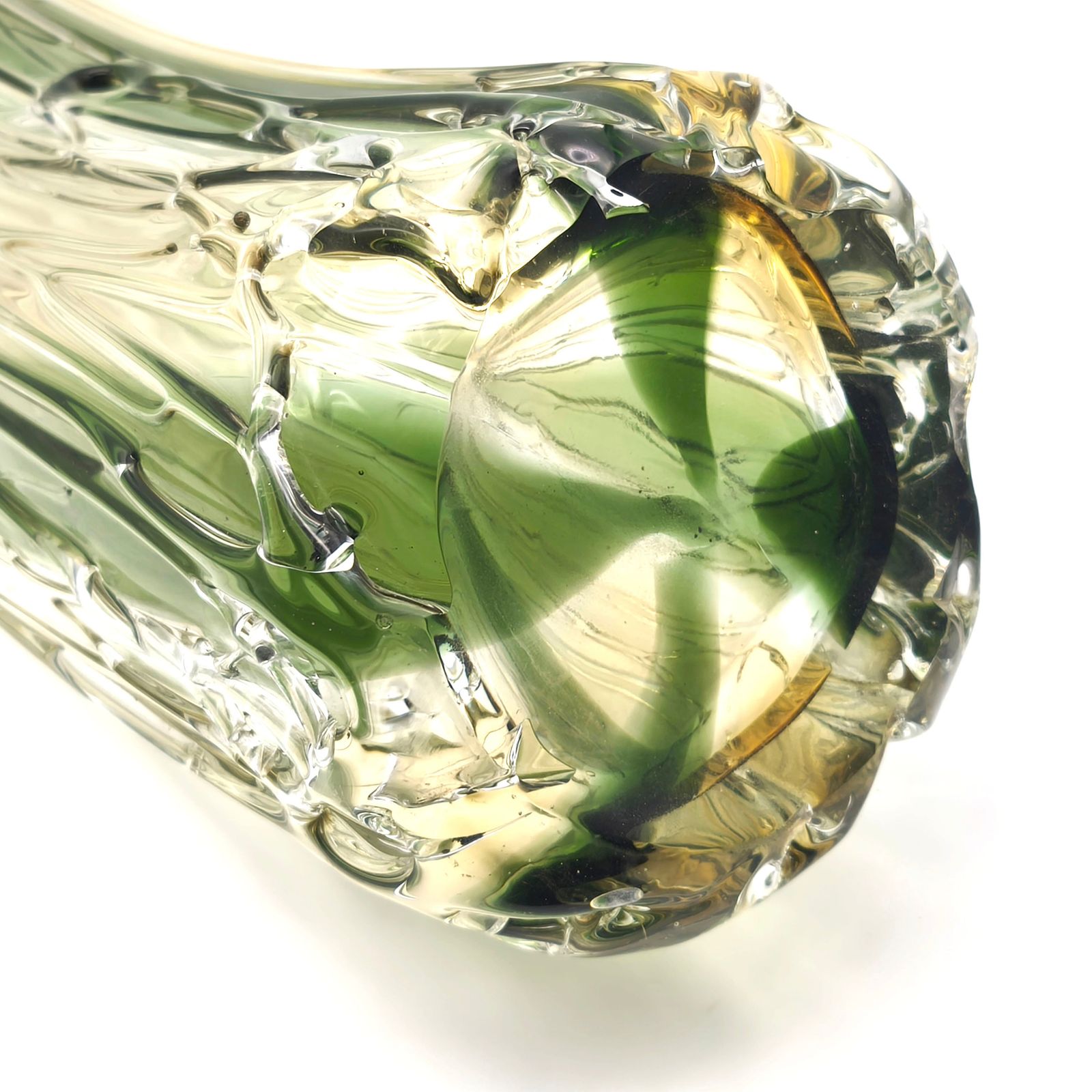 津軽びいどろ・大川薫作・ガラス・花器・オブジェ・フラワーベース