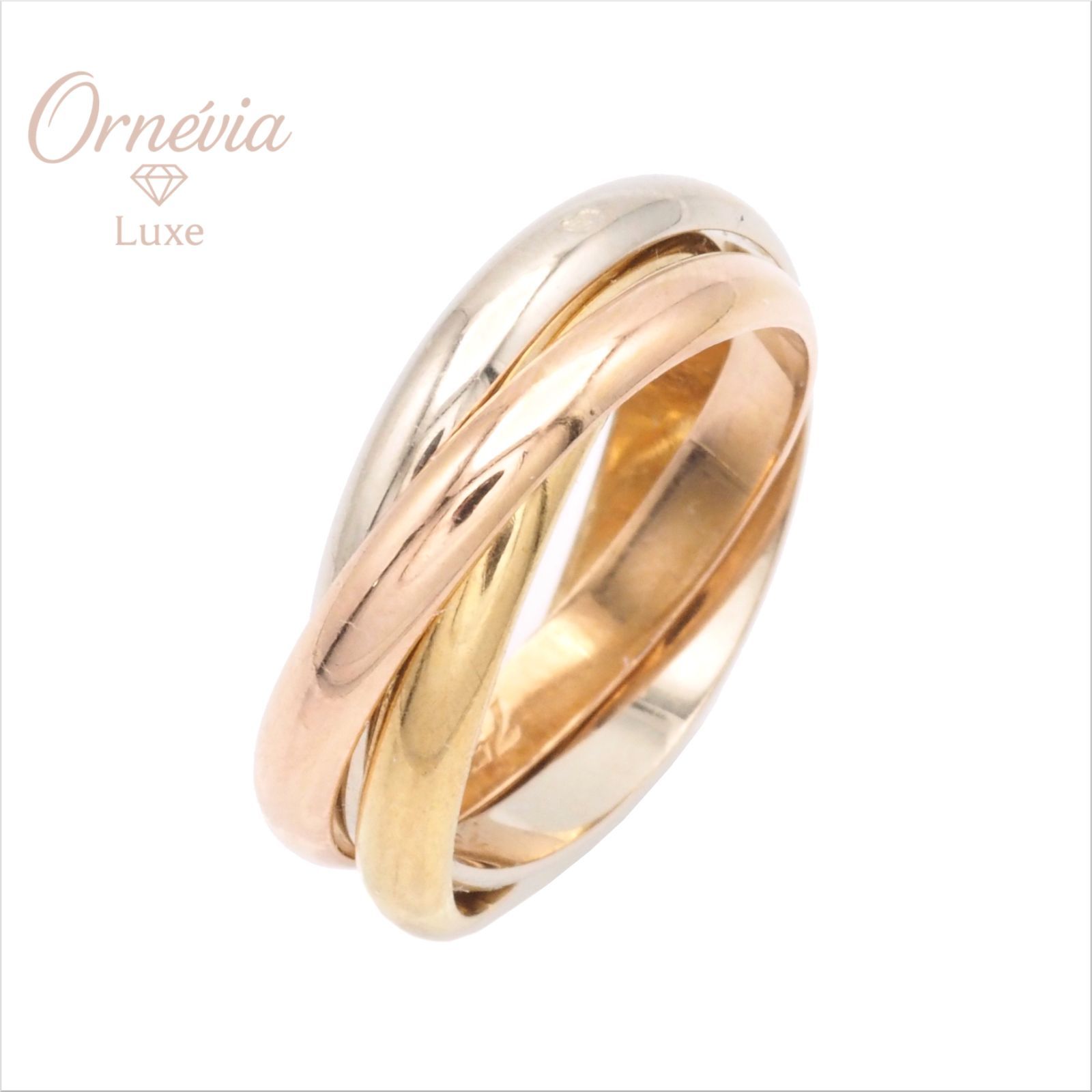 美品Cartier トリニティリング　スモールサイズ　50（10号） Cartier カルティエ トリニティ リング #50(約10号) ヴィンテージ