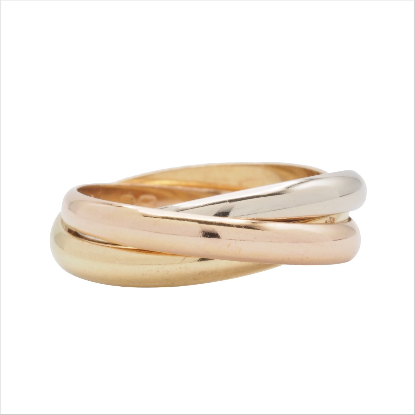 美品Cartier トリニティリング　スモールサイズ　50（10号） Cartier カルティエ トリニティ リング #50(約10号) ヴィンテージ