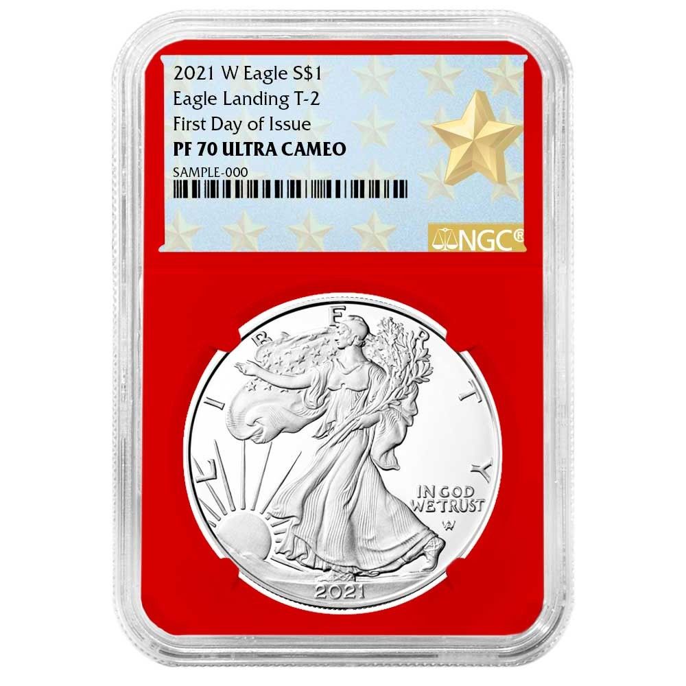 2021-W プルーフ $1 タイプ2 アメリカンシルバーイーグル NGC PF70UC