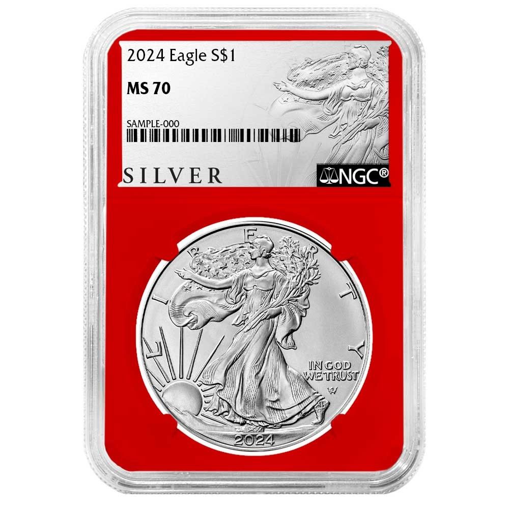2024年 1ドル アメリカン シルバー イーグル NGC MS70 ALSラベル
