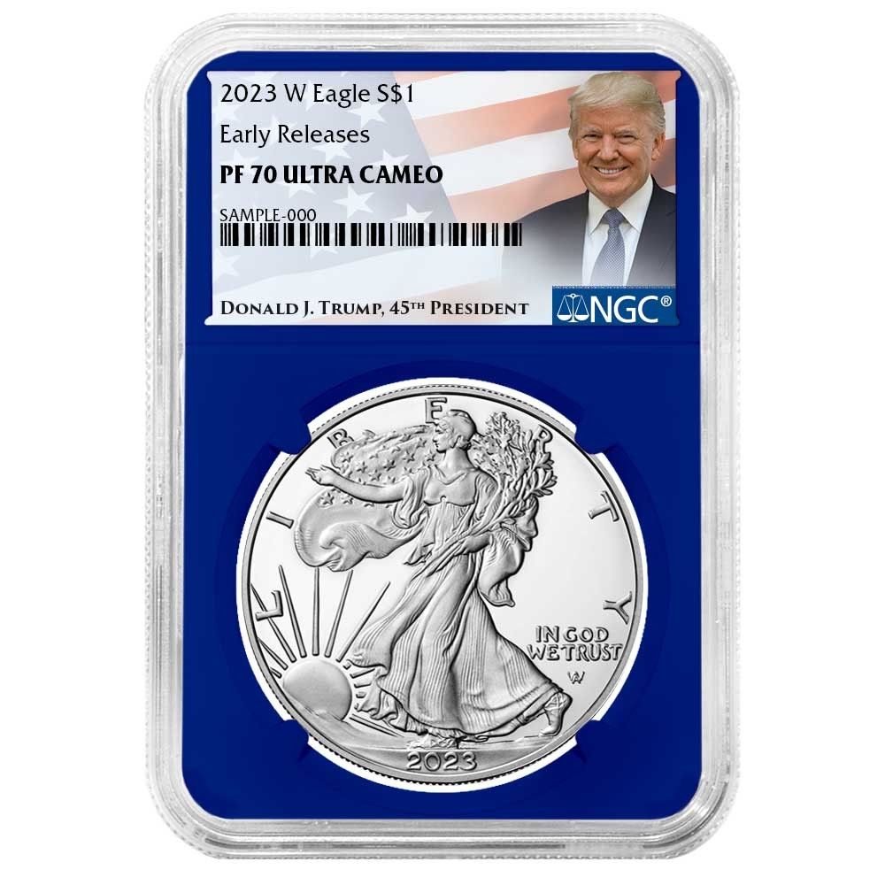 2023-W プルーフ 1ドル アメリカン シルバー イーグル NGC PF70UC ER