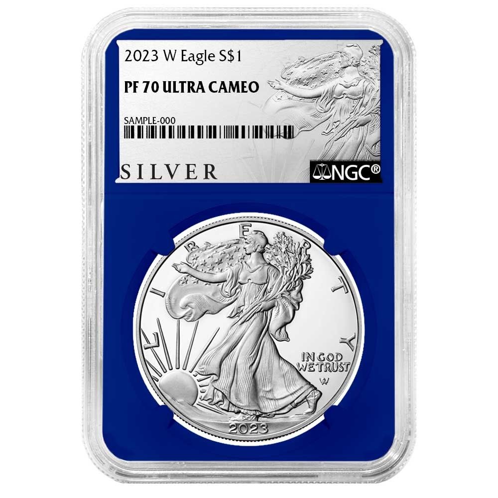 2023-W プルーフ 1ドル アメリカン シルバー イーグル NGC PF70UC ALS