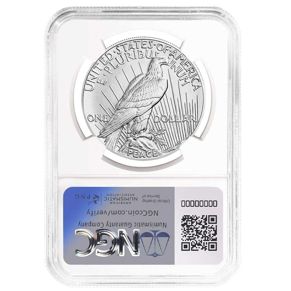 2024年 1ドル ピースシルバー NGC MS70 FR ブルーラベル - メルカリ