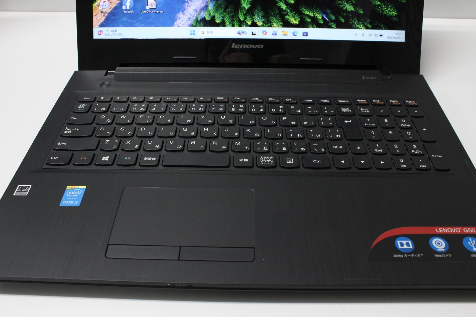 中古ノートPC】Lenovo〈G50〉Intel Core i5/SSD180GB/メモリ8GB ⑥