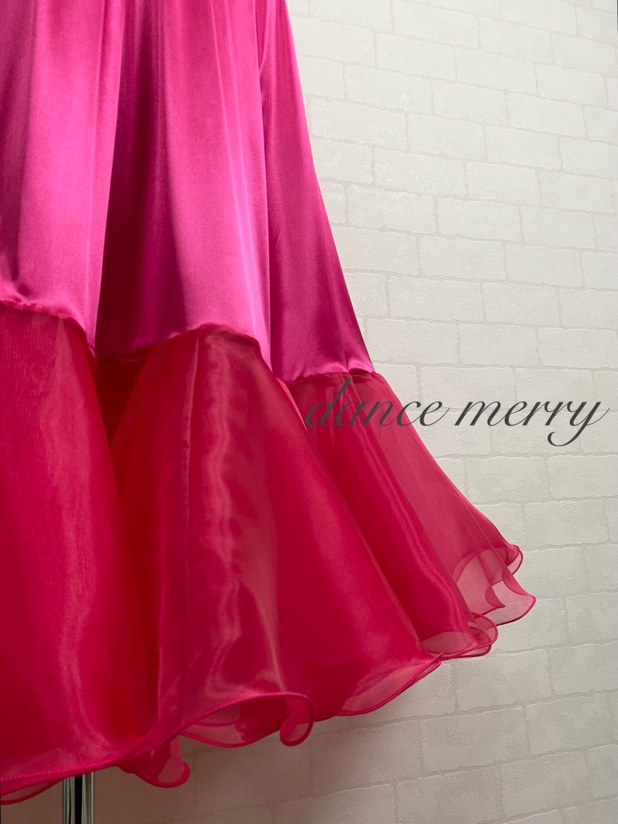 ボリューム 新品 社交ダンス パニエ 濃 ピンク ペチコート インナー