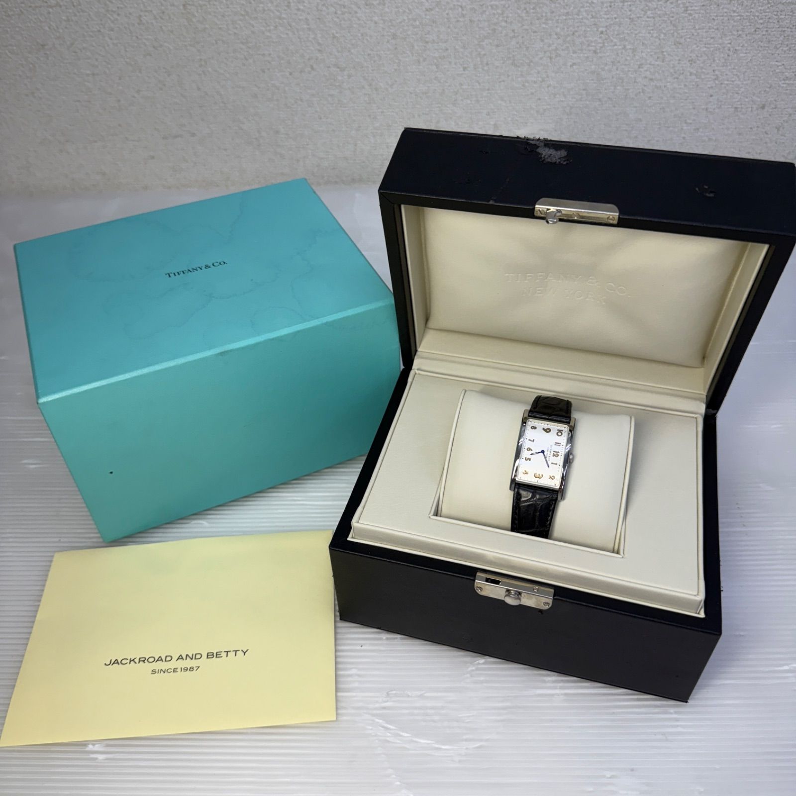 電池交換済み☆ティファニー イーストウエスト☆Tiffany＆Co. クオーツ 