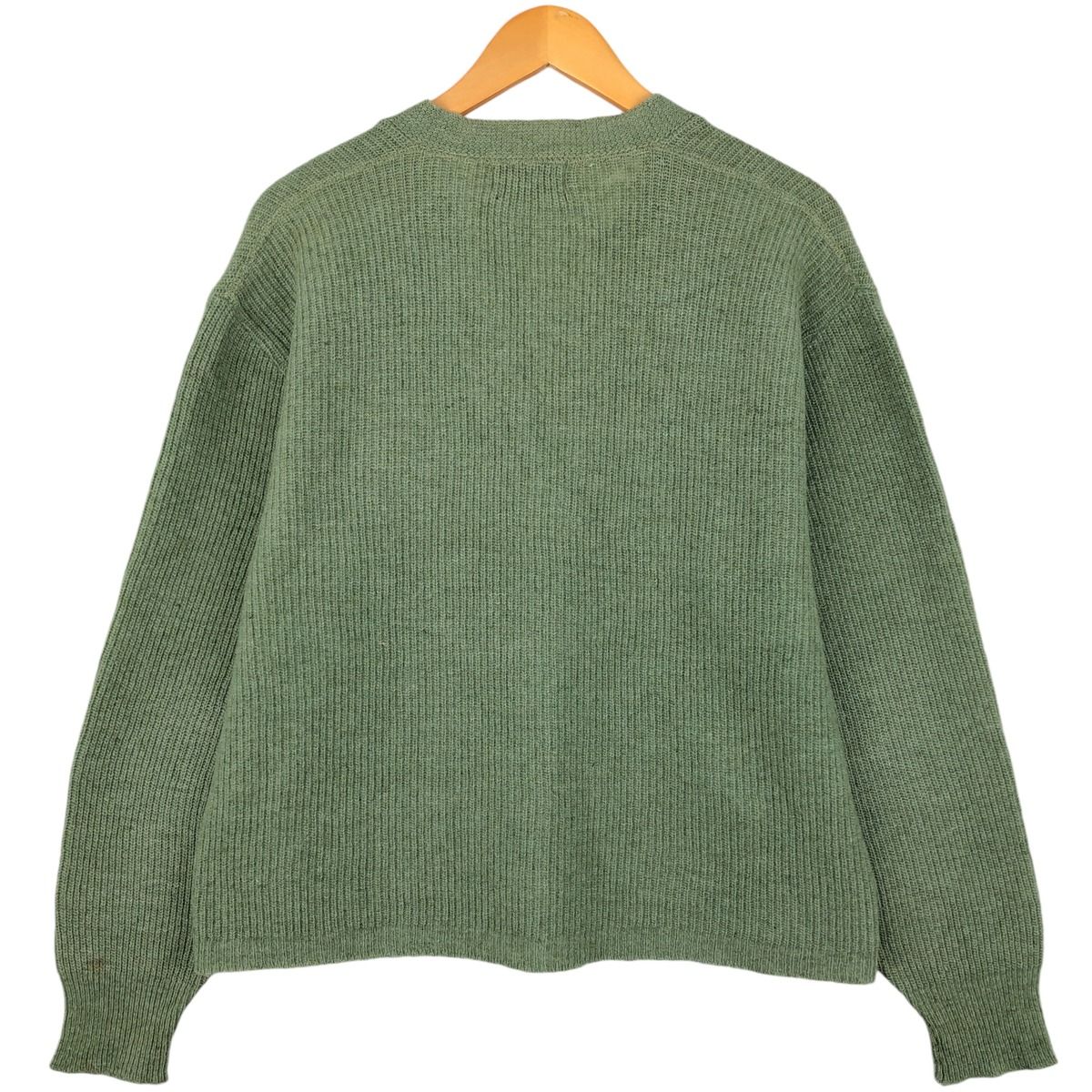 古着 60年代 ROBSCOT アルパカ混 リブ編み ウールニットカーディガン