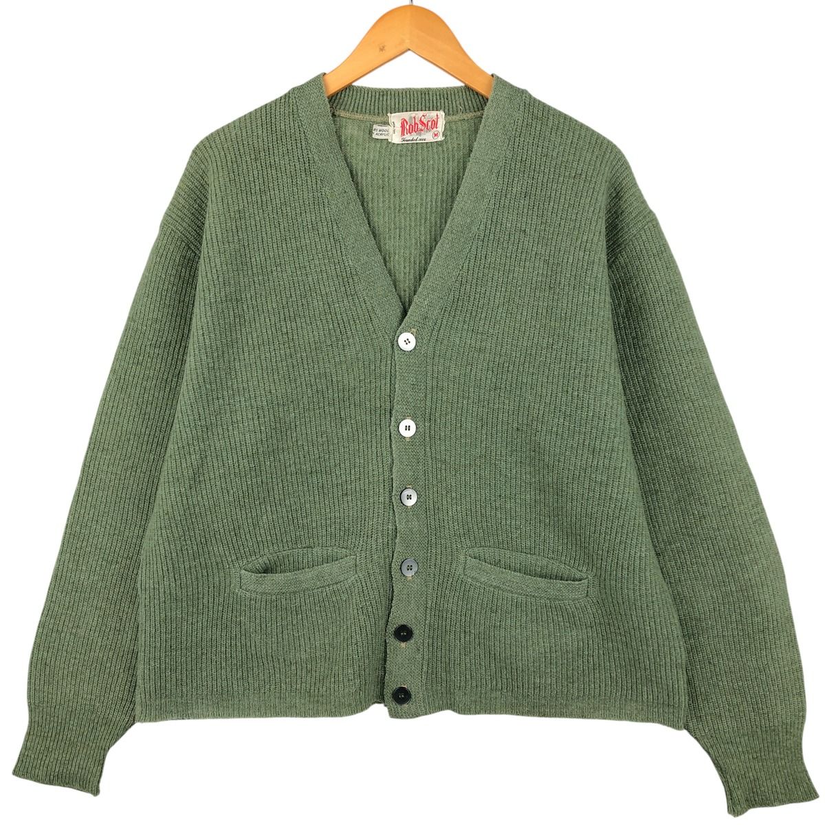 60s CAMPUS アルパカ ウール カーディガン ビンテージ グリーン 60s CAMPUS アルパカ ウール カーディガン ビンテージ グリーン 60s