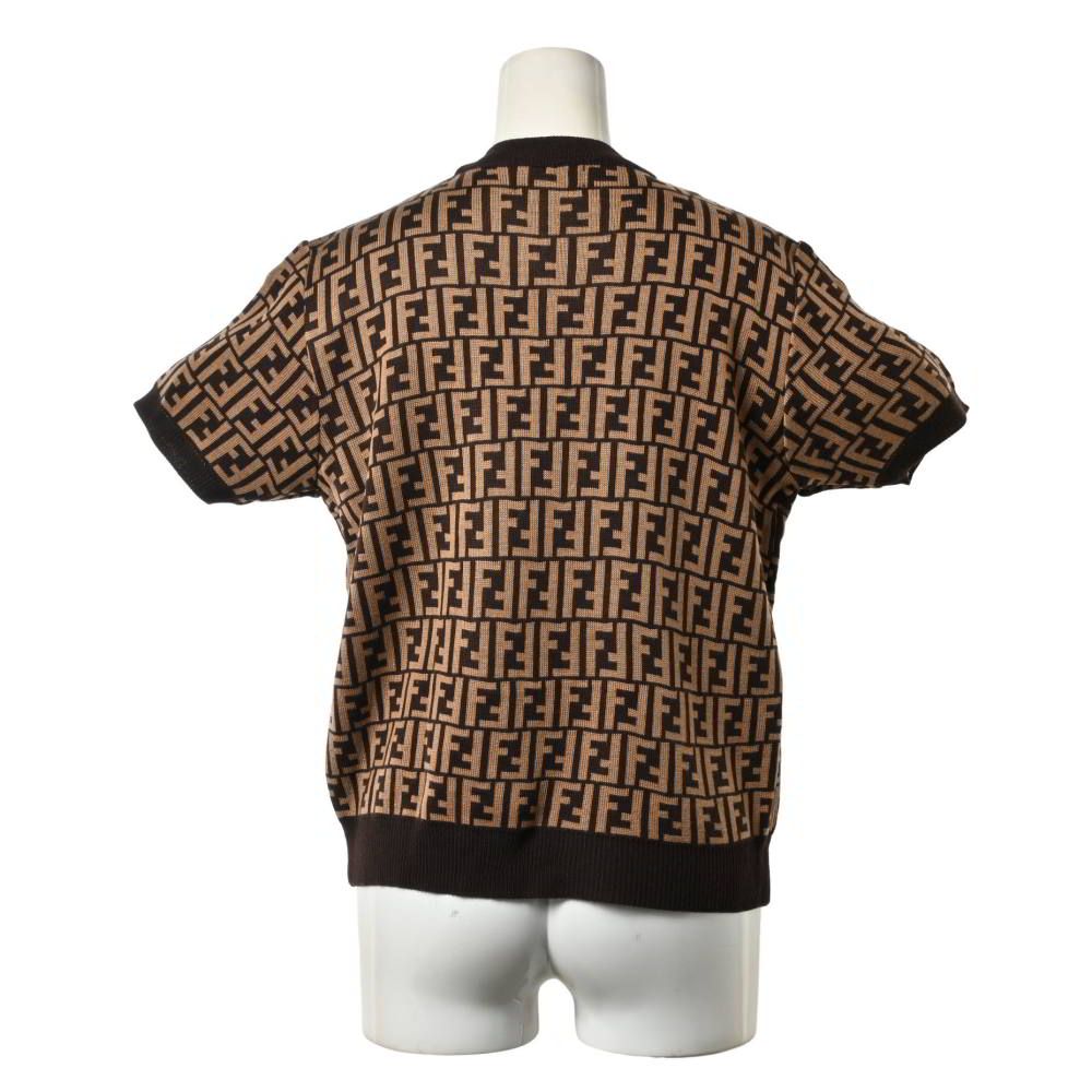 FENDI ヴィンテージ ズッカ柄 ウール混 半袖 ニット - メルカリ
