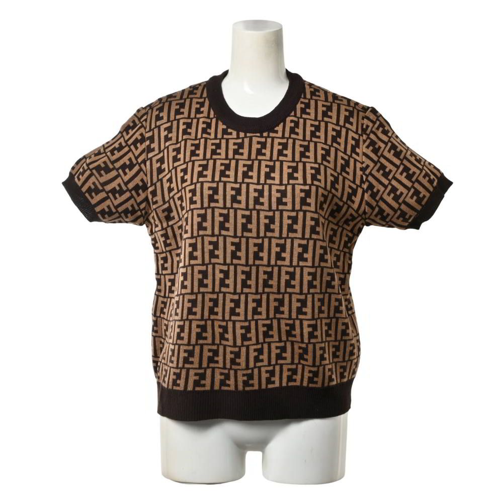 FENDI ヴィンテージ ズッカ柄 ウール混 半袖 ニット - メルカリ