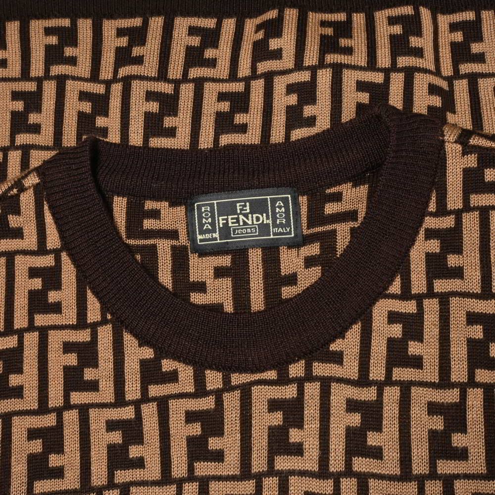 FENDI ヴィンテージ ズッカ柄 ウール混 半袖 ニット - メルカリ