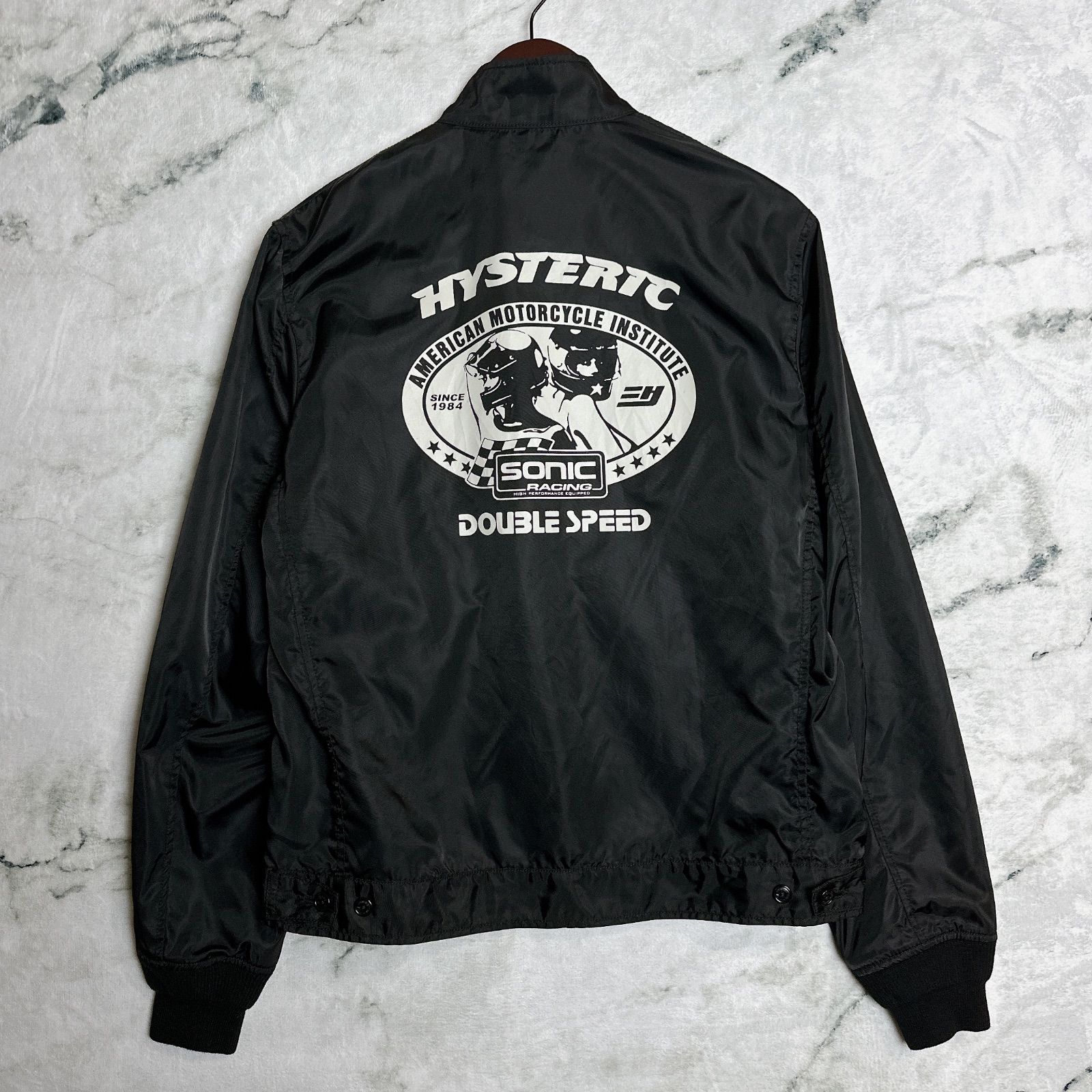 HYSTERIC GLAMOUR 日本製 ナイロンジャケット M ブラック レーシング