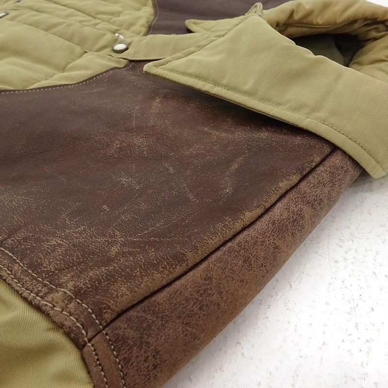 三重店】SUGAR CANE レザーヨークダウンジャケット SC10546 サイズ:M