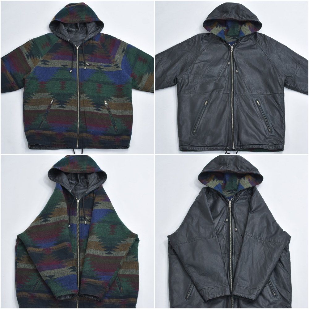90s Reversible Jacket リバーシブル ネイティブ柄 ウール シープ